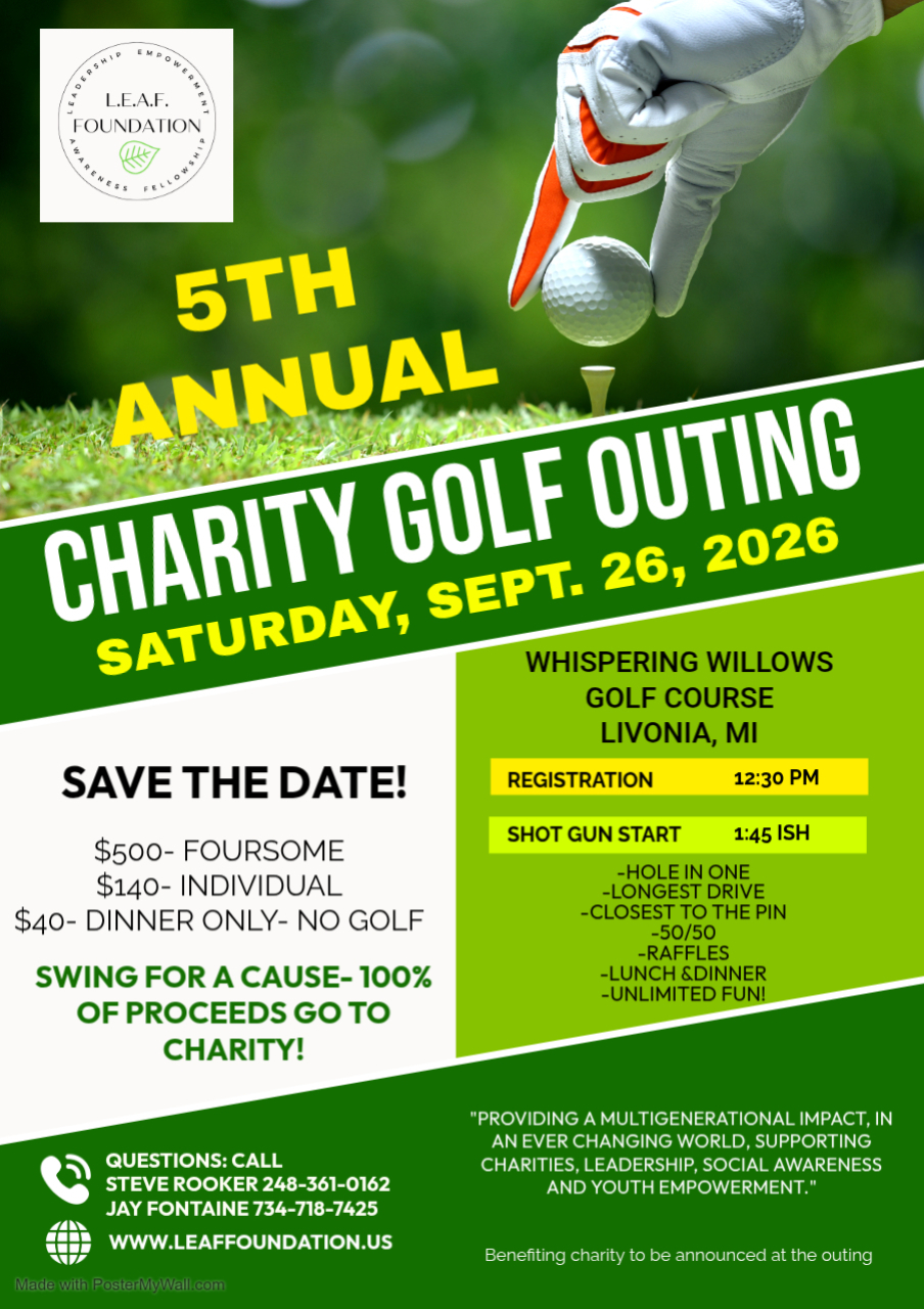 5th Annual Charity Golf Outing flyer