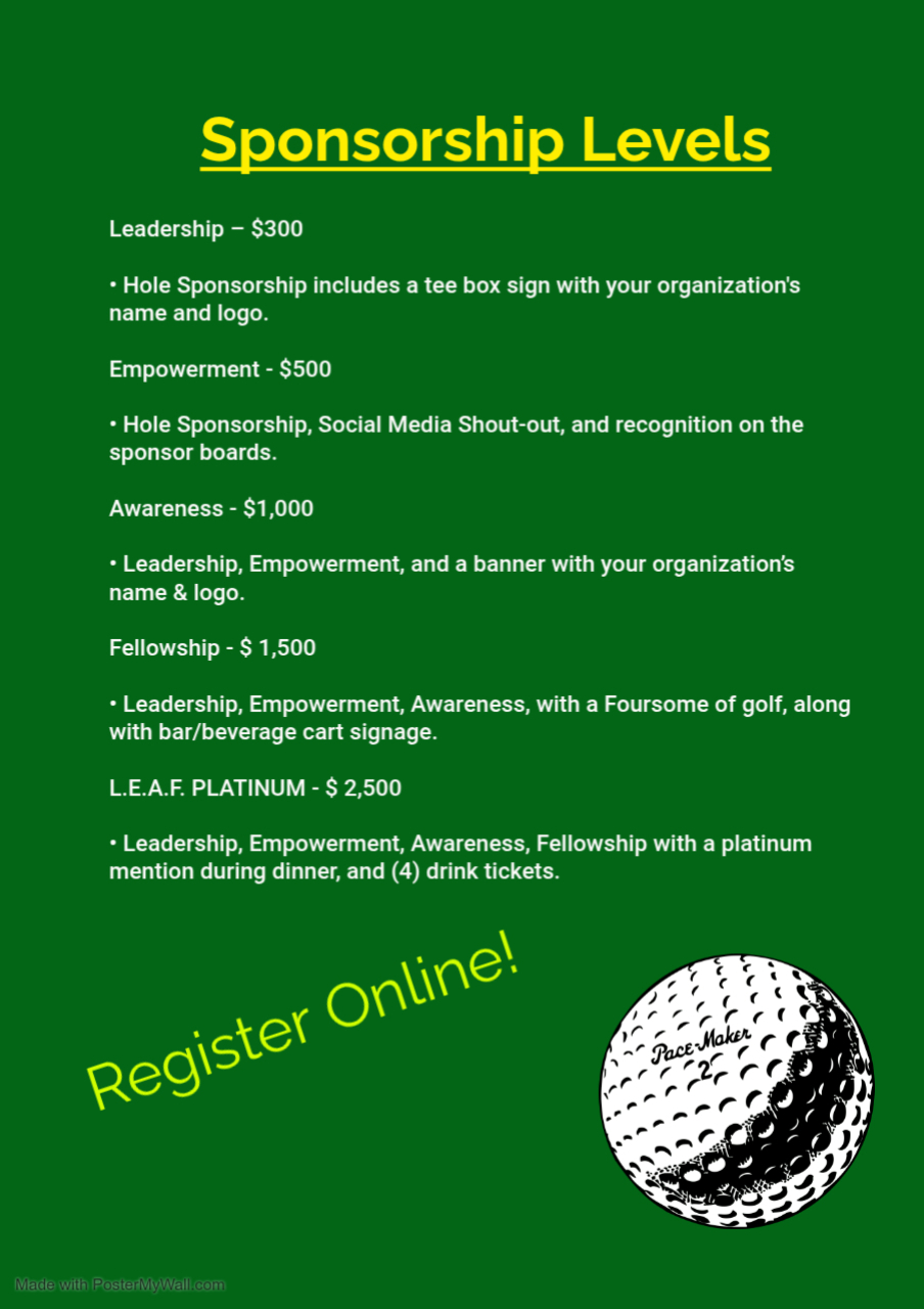 Sponsorship levels flyer