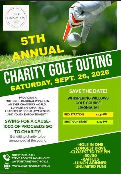 5th Annual Charity Golf Outing flyer